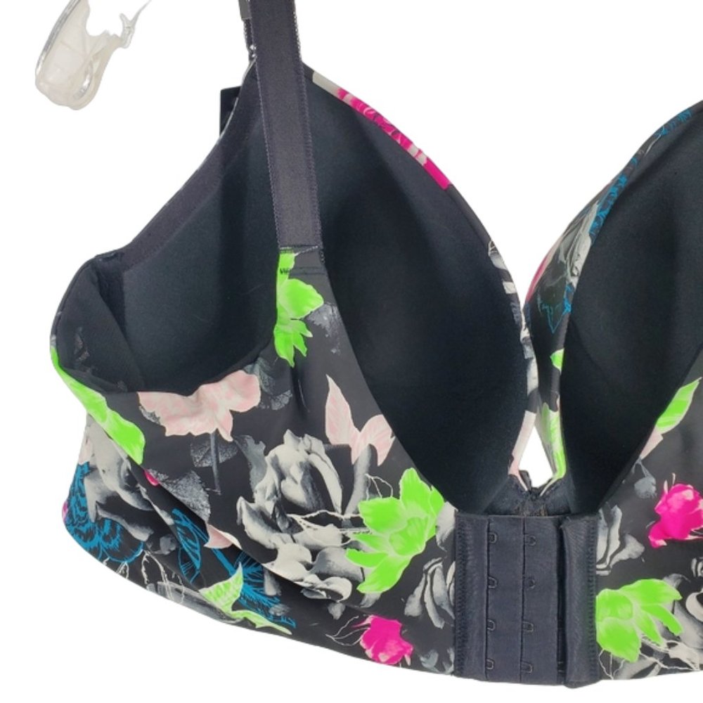 torrid Curve T-Shirt Push-Up Floral Print 360° Back Smoothing Bra Plus Curvy 44F - Picture 10 of 15